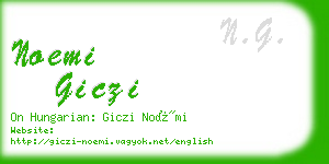 noemi giczi business card